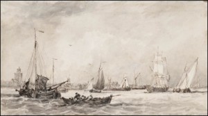 The Harbour by Edmund Thornton CRAWFORD - auction artwork with signature