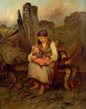 Rastende Mutter Mit Kindern by Johann Mathias RANFTL