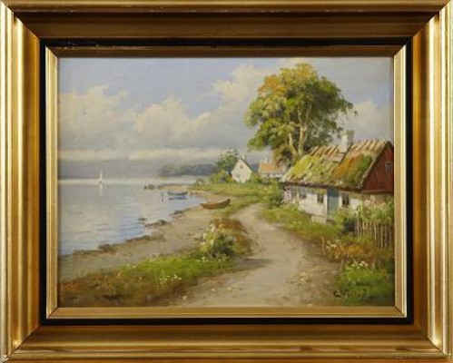 Skånemotiv by C. VEILSÖ - auction artwork with signature