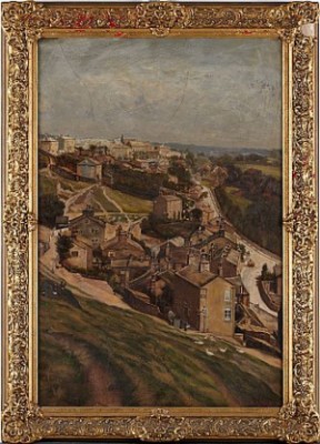 Fransk Kuststad by B. W. AMBLER - auction artwork with signature