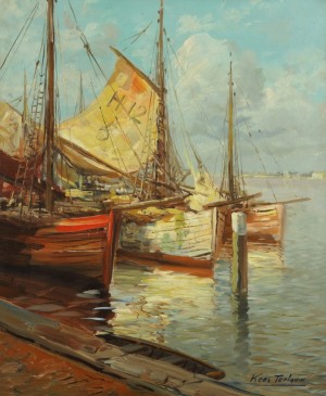 Bateaux Au Port by Kees TERLOUW - auction artwork with signature