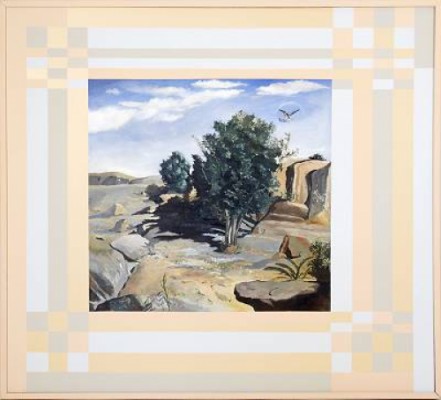 Landskap Med Flygande ängel by Thomas HOLM - auction artwork with signature