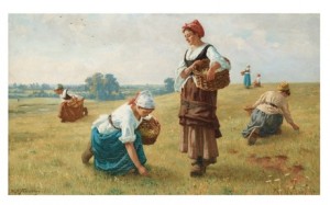 På ängen by William Banks FORTESCUE - auction artwork with signature