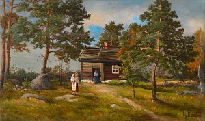 Cottage People by Ernst WENDELIN - auction artwork with signature