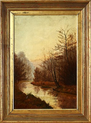 Skogslandskap by Amos WATMOUGH - auction artwork with signature