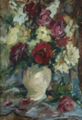 Still Life Of Flowers In A Vase by Irving Ramsay WILES