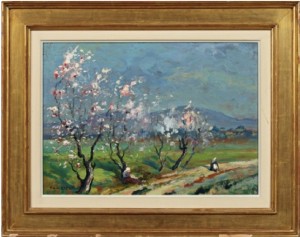 Les Amandiers En Fleurs Au Pied Du Mont Ventoux by Gabriel BREUIL