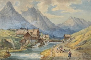 Dorf Am Gebirgsbach by Anton DOLL