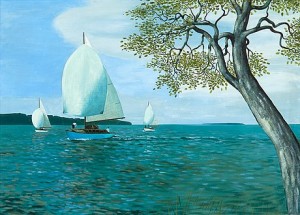 Sailboats by Yrjö KIIKKA - auction artwork with signature