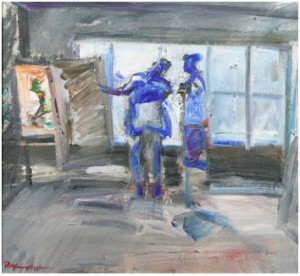 Blå Figurer by Rolf Erling NYGREN