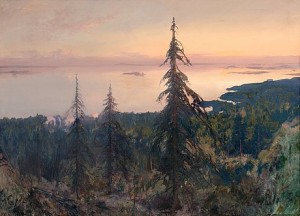 Evening Sun by Peder Jacob Marius KNUDSEN
