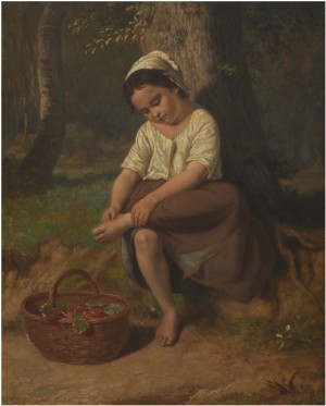 Removing The Thorns by Pierre Joseph TOUSSAINT - auction artwork with signature