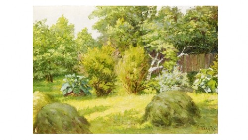 In The Garden by Dimitri Mihailovitch PALATKO - auction artwork with signature
