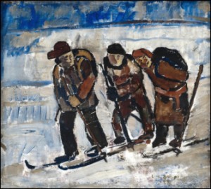 Hiihtäjiä by Vilho LAMPI