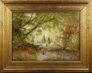 Flicka I Skogslandskap by Knut EKWALL