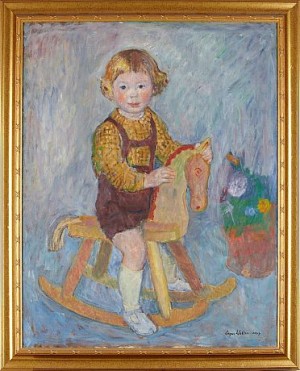 Pojke På Gunghäst by Edgar WALLIN