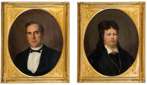 Senator Alexander Frey Med Fru by Bernhard REINHOLD - auction artwork with signature