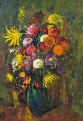 Floral Still Life by Ernst HUBER