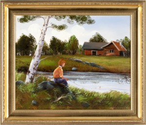 Fiskande Pojke by Johan ARVALL