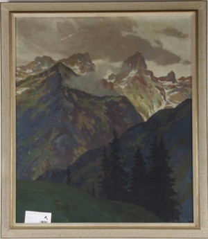 Alplandskap by Hugo HODIENER - auction artwork with signature