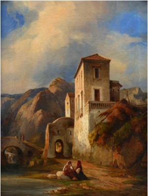 Paysage Italien by Consalvo CARELLI - auction artwork with signature