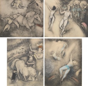 (4( Circus Scenes by Marcel VERTES