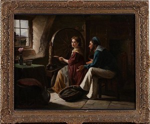 Stuginteriör by William Henry MIDWOOD - auction artwork with signature