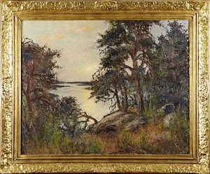 Skärgårdsmotiv Med Tallar by Frans GARD