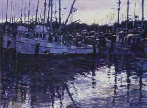 ''atardecer En Olivos (sunset In Olivos)'', Boats In A Harbor In Argentina by Aldo LUONGO