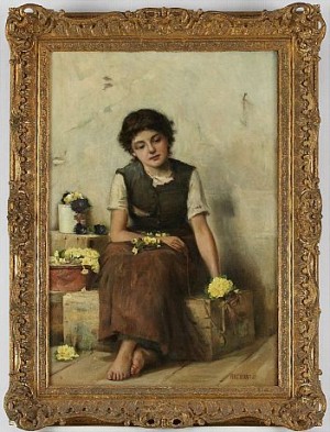 Blomsterflicka by Percy Robert CRAFT