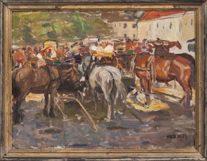 Hästar På Torgmarknad by Wilhelm SMITH