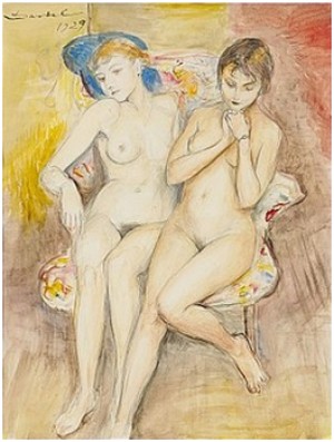 Två Flickor I En Stol by Nils Von DARDEL