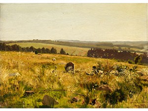 Breite Hügellandschaft Bei Willingshausen by Hans Richard Von VOLKMANN - auction artwork with signature