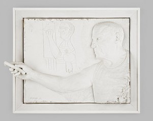 Skulptur I Relief Föreställande Picasso by Bill MACK - auction artwork with signature