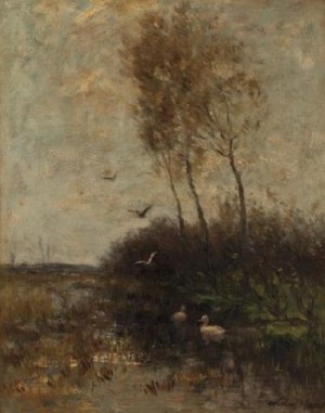 Ducks On A Pond by Willem MARIS