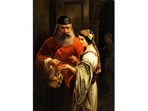 Die Schlüsselübergabe by Charles Frederick LOWCOCK - auction artwork with signature
