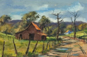Barn In A Country Landscape by Ben ABRIL