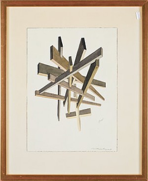 (2) Geometriska Kompositioner by Carl Hampus BERGMAN