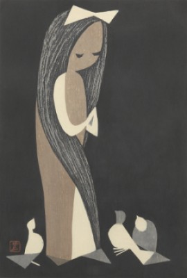 Girl And Dove by Kaoru KAWANO