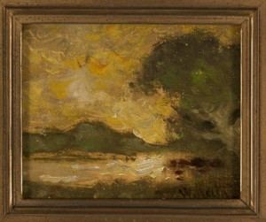 Landscape With Pond And An Oak Tree by William KEITH