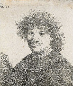 Self-portrait In A Falling Collar, Bust by Rembrandt Harmenszoon Van RIJN