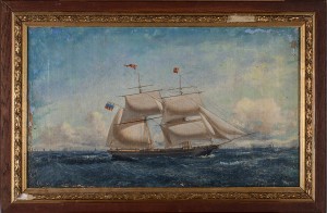 Katenstavla, Skonertbriggen Aalto by Carl Julius Emil OLSEN
