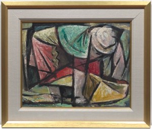 Woman Stooping by Clyde SINGER