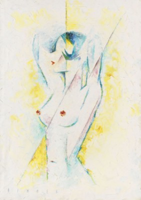 Modische Aktskizze by Joseph Friedrich Gustav BINDER