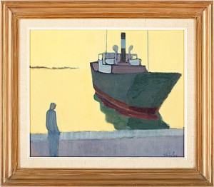 Man Vid Båt by Helge LINDEN