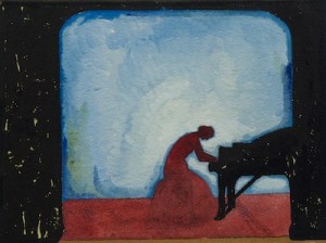 Pianist Playing Debussy by August BIEHLE