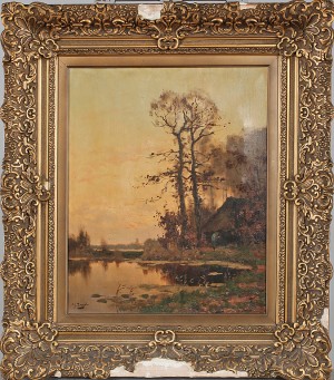 Landskap Med Vattendrag by Adrianus Johannes ‘Arie’ ZWART - auction artwork with signature