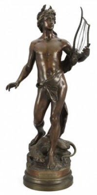 Apollo Med Lyra by Louis GOSSIN - auction artwork with signature