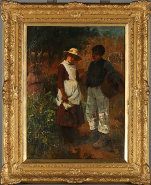 äppelplockare by Flora Macdonald REID - auction artwork with signature