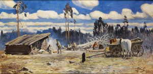Winterlager Der Jäger In Nieswiez by Julian FALAT